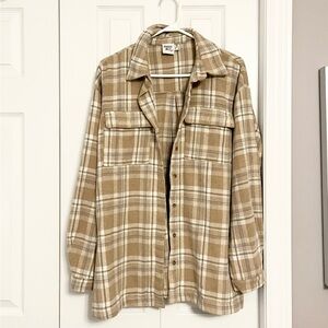 Princess Polly Checkered Brown Utility Jacket
